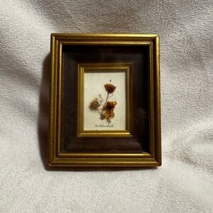 Vintage Framed Dried Flower Shadowbox EUC